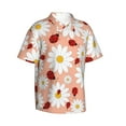 thumbnail image 2 of Easygdp Daisy and Ladybug Men's Hawaiian Shirts Print Lapel Short Sleeve for Beach, vacation, party, casual occasions - Medium, 2 of 9