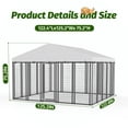 thumbnail image 5 of Ironovahome Large Outdoor Dog Kennel with Waterproof UV-Resistant Cover, Heavy-Duty Galvanized Steel Metal Frame, Wire Mesh & Security Lock, Dog Kennel Run Pet Enclosure for Outdoor, 5 of 8