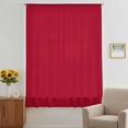 thumbnail image 3 of Pure Red Sheer Curtains 63 Inches Long, Simple Solid Color Light Filering Curtains, Breathable Simi Curtain Privacy Drapes for Living Room Bedroom Lightweight Window Treatment, 3 of 9