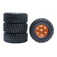 thumbnail image 4 of 4 Pcs Pneus de Roue en Caoutchouc 1/24 pour Modèle Axial SCX24 mini 1 24 Buggy Accessoires DIY Doré, 4 of 9