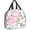 pink flower, variant on Cartoon Cats Lunch Bag Colorful Animal Portable Insulated Lunchbox Reusable Cooler Tote Bag for School Office Work Picnic Beach