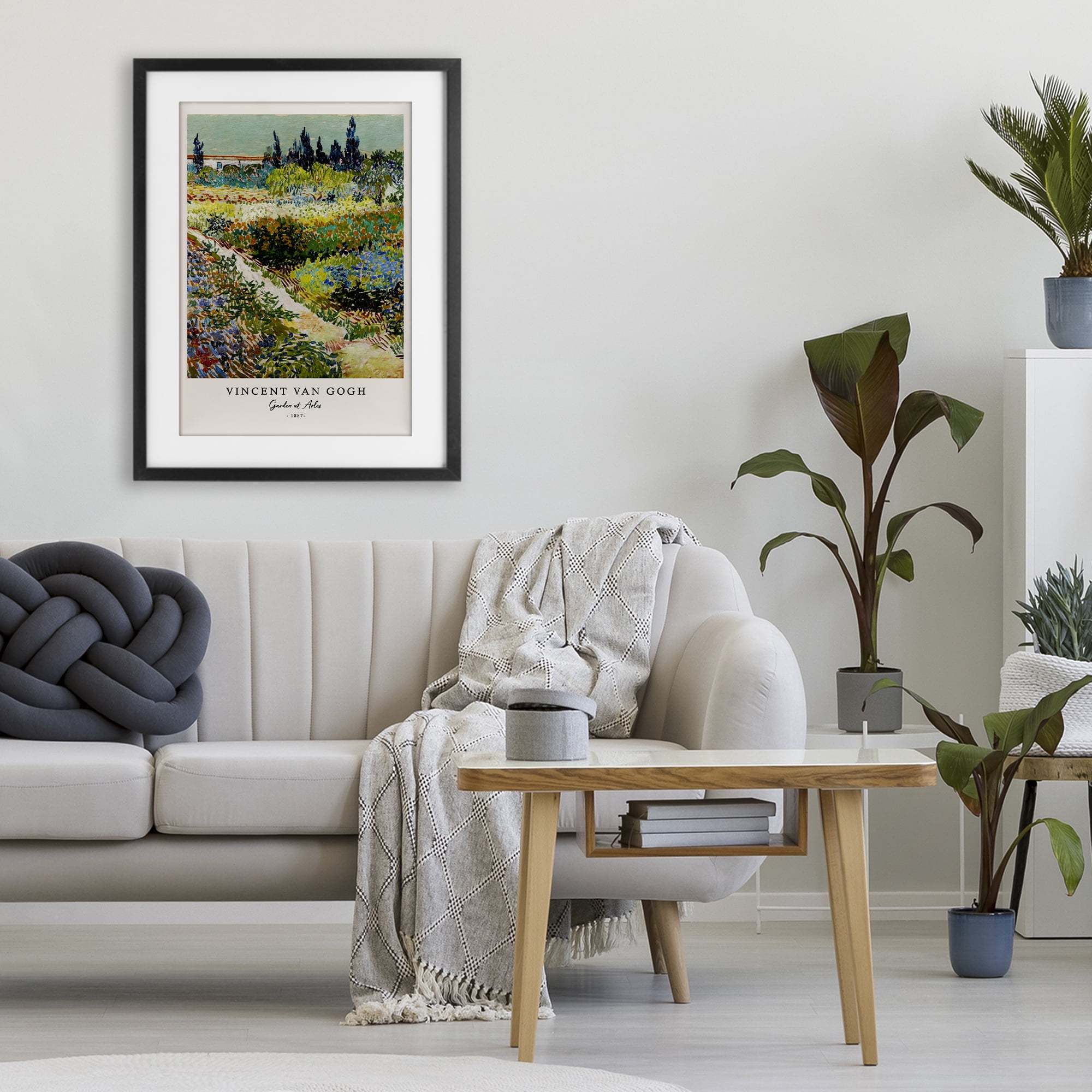 Stupell Industries Classic Garden At Arles Black Framed Print Under Glass, design by Vintage Hustle