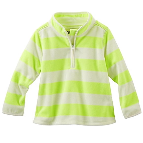 Oshkosh B'gosh Bébé Filles Quart-Zip Polaire Cozie (6M; Rayé Vert)