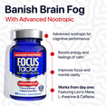 thumbnail image 5 of (3 pack) Focus Factor Lions Mane Plus (60 Count) - Advanced Nootropic with L-Theanine, Caffeine, Focus and Energy, Supports Concentration and Mental Clarity, 5 of 8
