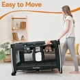 thumbnail image 7 of Pamo Babe 4 in 1 Baby Playard, Foldable Portable Crib with Bassinet & Changing Table and Toy Bar(Black), 7 of 7