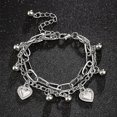 thumbnail image 3 of Ins Niche-pulsera de doble capa con forma de amor, anillo de pulsera para mujer, tendencia Punk, joyería de baile Hip-hop, 3 of 5