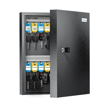WeHere 32 Key Lock Box Wall Mount,  Key Cabinet Security Storage for School, Valets, Hotels, Home