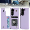 thumbnail image 2 of ELEHOLD Rugged Stand Wallet Case for Samsung Galaxy Z Fold5,with Card Holders Magnetic Button Kickstand Function Premium Leather Case for Samsung Galaxy Z Fold 5 2023,Purple, 2 of 9