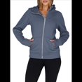 thumbnail image 3 of Sudaderas con Capucha y Cremallera para Mujer, Chaquetas de Forro , Sudaderas de Gran Tamaño, Conjuntos de Moda de Otoño, Suéteres, Ropa de Invierno. Azul Pizarra M, 3 of 9