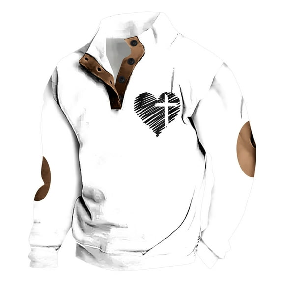 JHLZHS Mens Zip up Sweatshirt Casual Lightweight Sports Jacket Mens Easter Printed Button up Long Sleeved Hoodie Sweatshirt Men Zipper No Hood Crew Neck Sweatshirt for Mens Custom