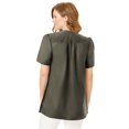 thumbnail image 2 of Woman Within Plus Size Pintucked Half-Button Tunic, 2 of 6