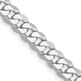 thumbnail image 1 of 14K White Gold Wg 4.75mm Flat Beveled Curb Chain (26 X 4.75) Made In South Africa wfbu120-26, 1 of 5