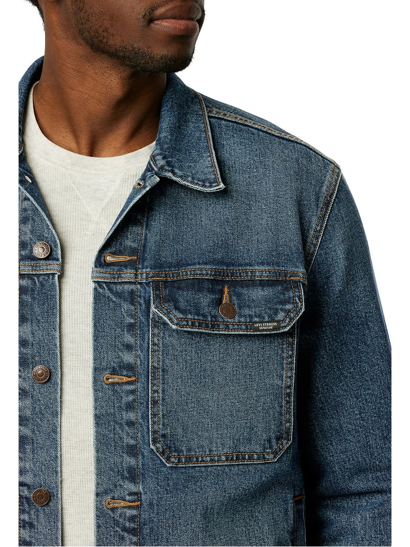 Levi Strauss Signature Men's Denim Chore Trucker Jacket