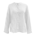 thumbnail image 5 of Dagugfen Womens Button up Shirts Long Sleeve Lightweight V Neck Vacation Beach Casual Shirts, 5 of 8