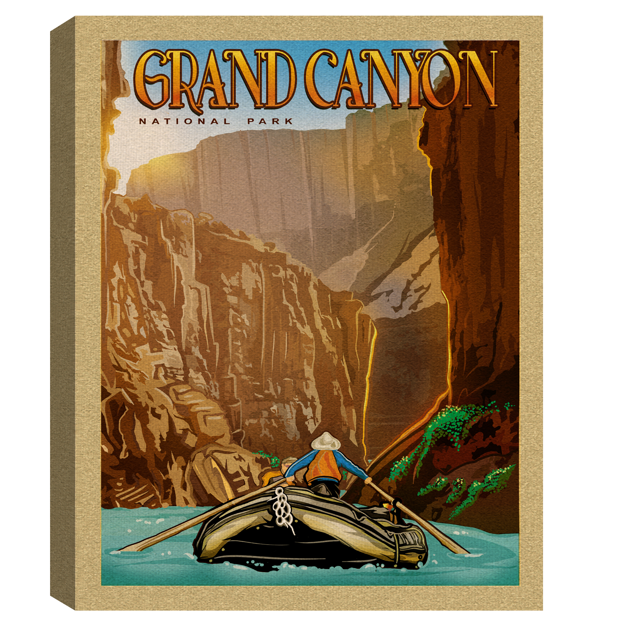 Grand Canyon by Old Red Truck Canvas Art