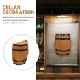 thumbnail image 2 of Milisten Rustic Decorative Wood Barrel Half Barrel Wall Photo Prop Bar Decor 1Set 10.6x8.7x3.5in, 2 of 8