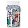thumbnail image 2 of Marvel Comics Avengers Comic Cool 100% Cotton Single Duvet Cover Set - Includes, 2 of 6