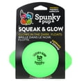 thumbnail image 3 of (2 pack) Spunky Pup Squeak & Glow Football Dog Toy, 3 of 8