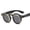 Bright black, variant on Womens Retro Round Steampunk Sunglasses Fashion Metal Frames Flip Cover Strong PC Metal Construction Universal