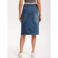 thumbnail image 4 of DARING DIVA Women's Durable Denim Skirt A-Line Midi Jean Skirts Small Vintage Blue, 4 of 7