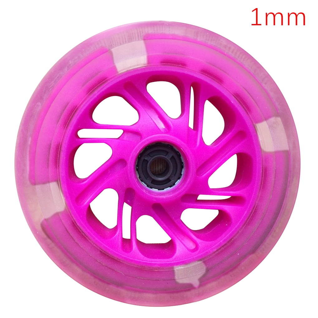 2pcs 80120mm LED Flash Light Up Wheel Speed Racing Skate Wheels for Mini Micro Scooter with 2