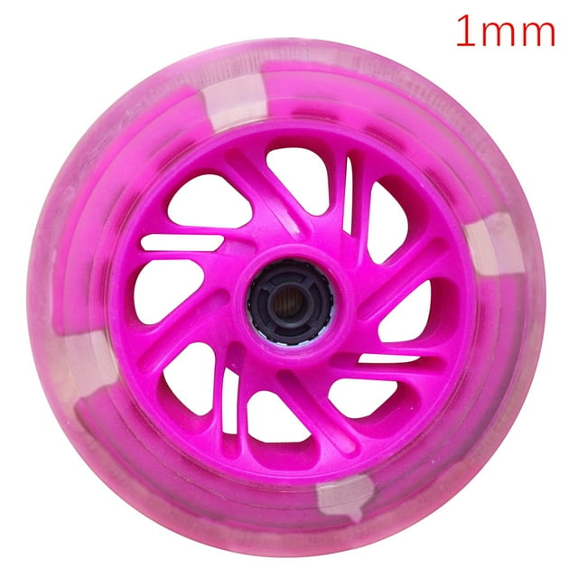 fashionhome 2 Pcs Roue Lumineuse à DEL 80-120 mm pour Mini Micro Trottinette avec 2 Roulements ABEC-7