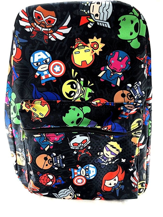 Avengers Ironman Spiderman Allover Print 16" Boys/Girls Large School Backpack