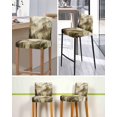 thumbnail image 5 of Brown Mountain Bar Stool Covers Set of 4, Misty Forest Nature Woodland Pine Tree Landscape Stretch Bar Chair Covers with Backs, Removable Pub Counter Height Chair Cover for Kitchen Dining Room Cafe, 5 of 7