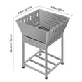 thumbnail image 2 of Stainless Steel Square Wood Fire Pit with Grill, 2‑in‑1 Outdoor Firepit with Ash Pan & Wood Storage, Portable for Backyard, Patio, Camping, 2 of 6