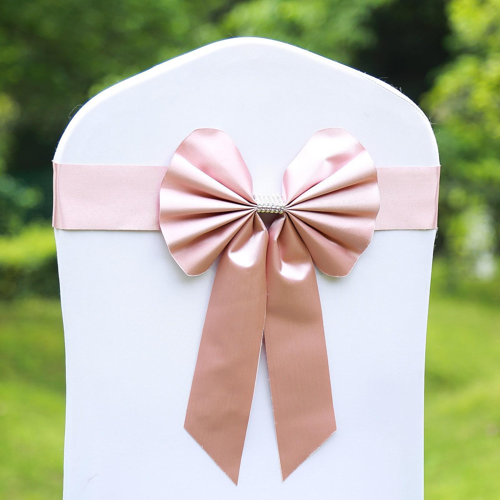 PINK 8" PULL BOWS PK OF 10 RIBBON PARTY WEDDING GIFT TOPPER CHAIR DECORATION 