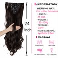 thumbnail image 2 of Women Fashion 7-piece Double-layer Full Head Hair Extension 16 Clips Thick Wig(Curly/Straight), 2 of 4