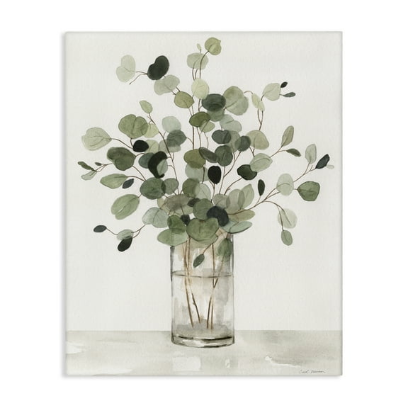 Stupell Industries Traditional Eucalyptus Herb Floral Painting Wrapped Canvas Canvas Art Print Wall Art, 16 x 20