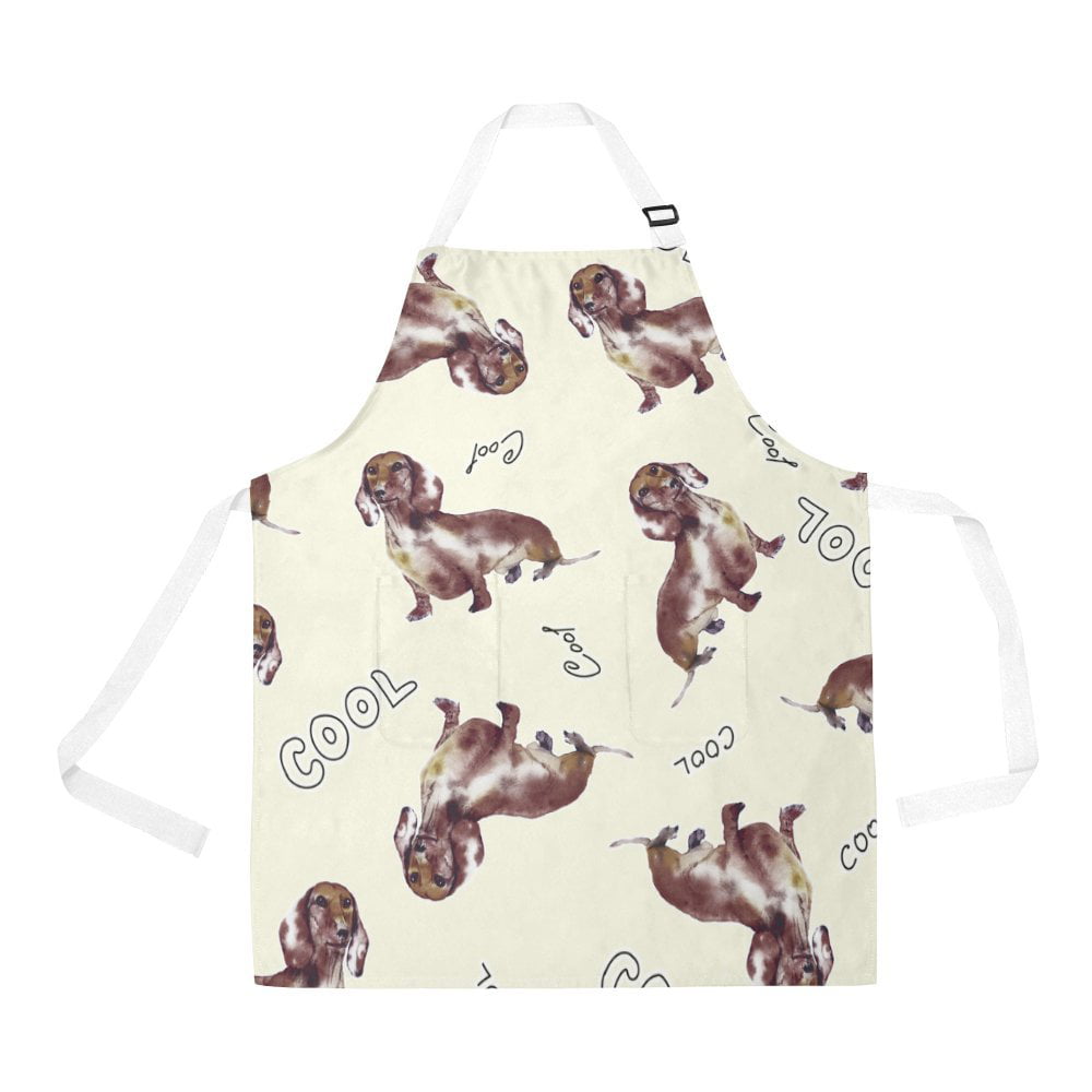 ASHLEIGH Aprons Cute dogs Apron Women Men Aprons With Two Pockets For ...