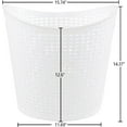 thumbnail image 3 of Sadstory 40 L Plastic Laundry Hamper, Large Plastic Storage Baskets, White, 6 Packs, 3 of 9