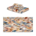 thumbnail image 2 of 3 Piece Bath Towels Set Bath Towel, Hand Towel and Face Towel for Bathroom, Gym, Hotel Earthy Colors Watercolor-textured, 2 of 8