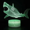 thumbnail image 1 of Night Light Sharks 3D LED que cambia de color para niños, 1 of 1