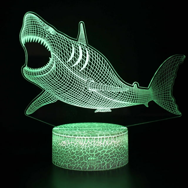 Night Light Sharks 3D LED que cambia de color para niños