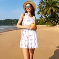 thumbnail image 3 of JUNZAN Sensibilisation au Cancer du Sein (4) Robes d'Été Imprimées pour Femmes 2025, Robes d'Été Sans Manches Col Rond Ample avec Poches, 3 of 7