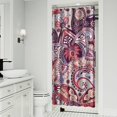 thumbnail image 2 of Bohemian Ethnic Shower Curtain - Vintage Paisley Floral Design with Colorful Abstract Pattern, 36x72 Inches, 2 of 5