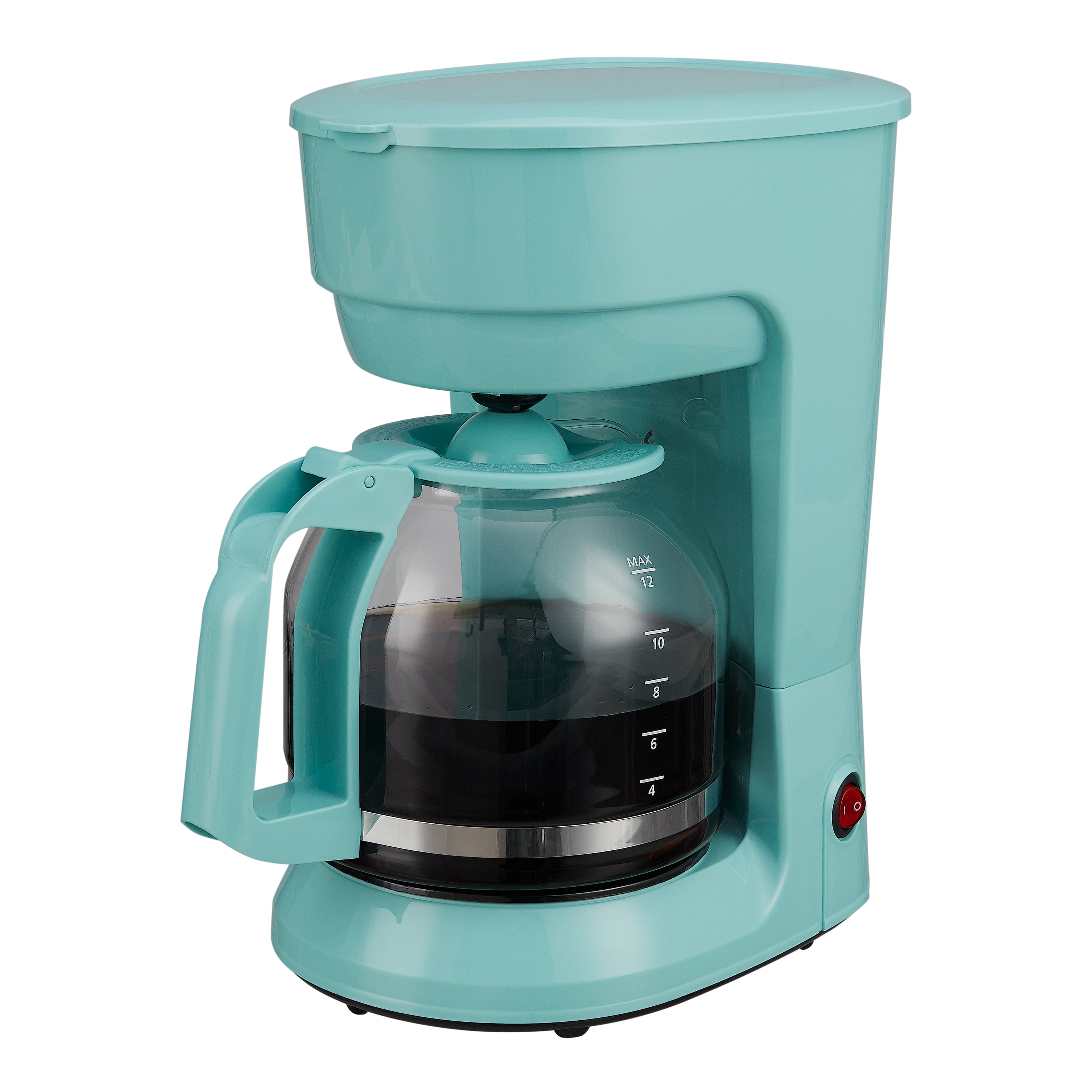 Mainstays 12Cup Glass Carafe Coffee Maker, Mint Green