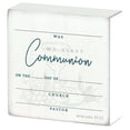 thumbnail image 2 of Dicksons My First Communion Double Sided Encouraging Verse Customizable White 3 x 3 MDF Mini Tabletop Plaque, 2 of 3