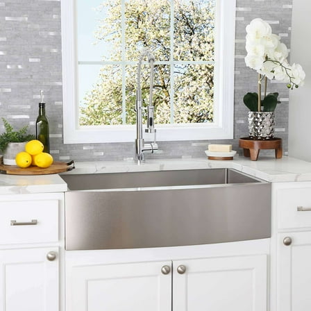 Stainless Steel 33 Inch Single Bowl Apron Front Farmhouse Kitchen Sink