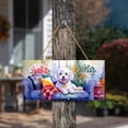 thumbnail image 3 of Watercolor Hello Winter Bichon Frise Chill Christmas Welcome Landscape Wood Sign Bichons Dog Lovers Gifts Idea Hanging Wall Home Decor - 00016, 3 of 5