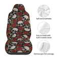 thumbnail image 5 of Yiaed Red Rose Skull Print Car Seat Covers,Universal Auto Seats Protector Fits for Car,SUV Sedan,Truck,Automotive Seat Covers & Accessories(Two packs), 5 of 7