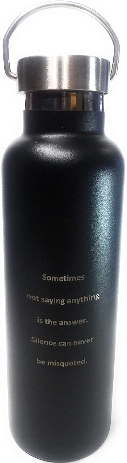 GÉORNEY Anti Scratch Double Wall Stainless Steel Powder Coating Water Bottle With Stainless Steel Lid but nothing can be changed until it is faced. Inspirational Message: Not everything that is faced can be changed BPA Free 750 ml water bottle