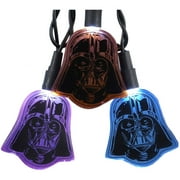 Kurt Adler UL 10-Light LED Multi Darth Vader Flat Helmet Light Set