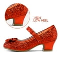 thumbnail image 4 of Kushyshoo Red Girls Dress Shoes Mary Jane 1.5in Low Heel Wedding Party Princess 12M, 4 of 7