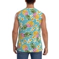 thumbnail image 4 of Lsque Cute Pineapples Print Men's Cotton Blend Sleeveless Muscle Shirts (S-3XL)- Moisture Wicking, Odor Protection, UPF 30+,Large, 4 of 8