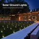 thumbnail image 2 of Juego de 4 luces solares para suelo: 8 luces LED solares para jardín, impermeables, para uso en exteriores, luces solares de disco para césped, entrada, patio y pasarela (blanco cálido)., 2 of 5