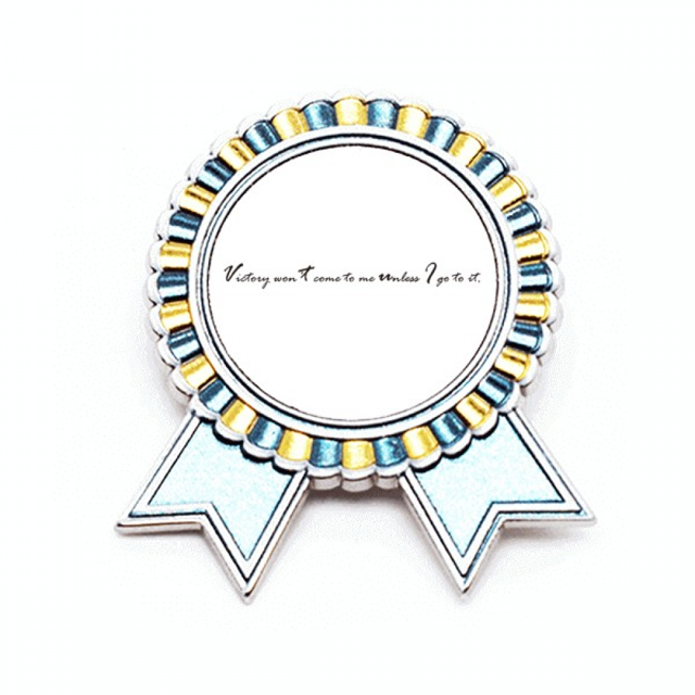 Lema victoria no venir a mí a menos que me vaya a Insignia broche Medalla ganadora
